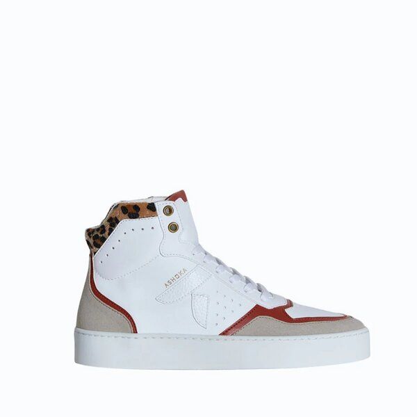 Ashoka Paris Mateo High-Top Sneaker Terrakotta-Leopard, Biobasiert & Recycelt von Ashoka Paris