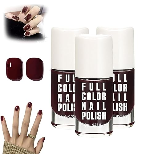 2024 New Gel Nail Polish,Cherry Mocha Gel Polish,Cherry Mocha Nail Polish,Deep Cherry Red Nail Polish,Quick Dry Long Lasting,for Nail Art DIY Manicure at Home (3 Pcs) von Ashopfun