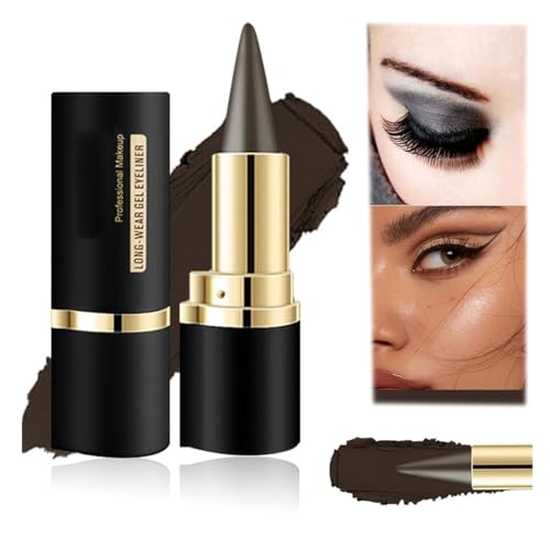 Ayky Long Wear Gel Eyeliner,Ayky Natural Black Eyeliner Cream Waterproof,Rationalu Gel Eyeliner,Smudge Proof,Smokey Eyeshadow Palette Stick,Waterproof Long Wear Liquid Eyeliner Pencil (02#) von Ashopfun