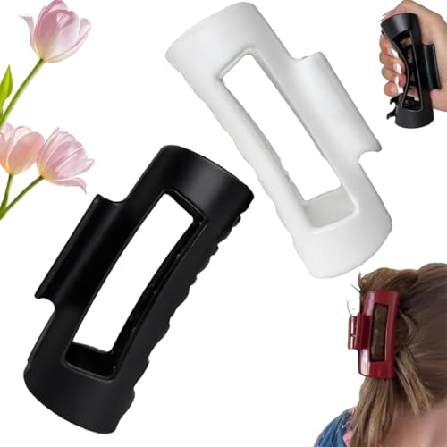 Cloud Clip,4.2in Medium Soft Hair Claw Clips,Flexible and Unsnappable Claw Clip,Soft Grip Hair Claw Clip,Strong Hold Non-slip for Thick or Fine Hair,Ponytail Hairpins,Soft Hair Clips for Women (Set A) von Ashopfun