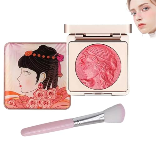 Embossed Smooth Powder Blush Palette For Cheeks,Embossed Girl Blush for Cheeks,Matte Face Powder Blush Palette,Face Matte Blush Palette,Multi-purpose Smooth Lasting Blush Palette (Pink) von Ashopfun