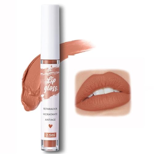FAFAMOON Single Stick Non-Stick Cup Matte Mist Velvety Lip Gloss,FAFAMOON Non-stick Cup Lip Glaze,Fafamoon Long Lasting Lip Gloss,Matte Lip Gloss Long Lasting Waterproof Non-Fading Lipstick (5#) von Ashopfun