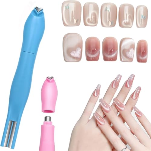 Heart Magnet for Cat Eye Gel Polish,3-in-1 Heart Shape Round Line Shape Nail Art Magnet Pen,Upgrade Magnetic Nail Art Tool,Cat Eye Nail Manicure Design for DIY Home Salon (Blue) von Ashopfun