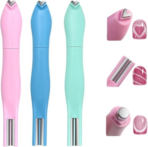 Heart Magnet for Cat Eye Gel Polish,3-in-1 Heart Shape Round Line Shape Nail Art Magnet Pen,Upgrade Magnetic Nail Art Tool,Cat Eye Nail Manicure Design for DIY Home Salon (Mixed) von Ashopfun
