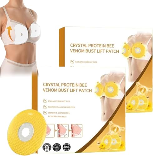 Moondor Crystal Protein Bee Venom Bust Lift Patch,Chest Patch, Dyceco Breast Enhancement Patch,Breast Enhancement Upright Lifter Enlarger Patch,Breast Enhancement Mask for Improve Sagging (2 Box) von Ashopfun