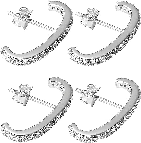 Ashopfun Wrap Around Earlobe Earrings (Silber*2) von Ashopfun