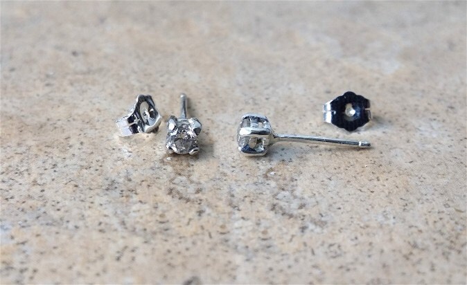 Echte Diamant Ohrstecker in Sterling Silber Oder 14K Gold - Ca.30 Karat April Birthstone von Ashpreys