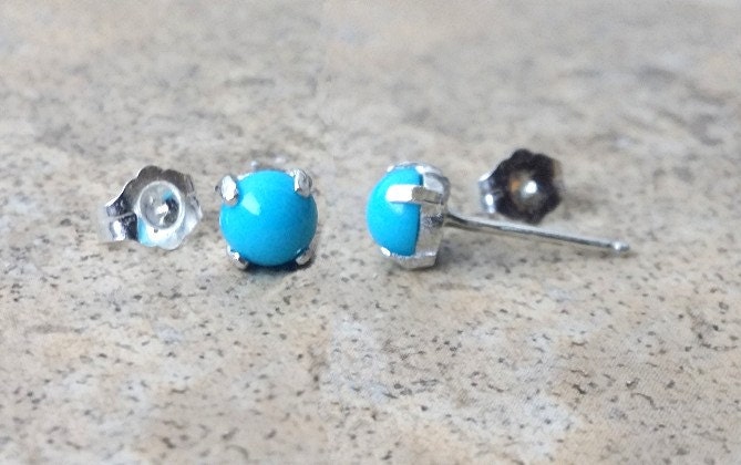 Türkis Ohrstecker - Echte 5 Mm in Sterling Silber Türkis Ohrstecker - Echte 5 Mm in Sterling Silber von Ashpreys