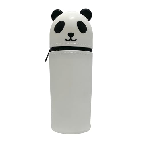 Ashuxxn Federmäppchen Stiftbehälter Silikon Federmäppchen Teleskopisch Mäppchen Niedlicher Panda Stand Up Federmäppchen Mäppchen Cartoon Bleistifthalter für Schülerin Teenager (B) von Ashuxxn