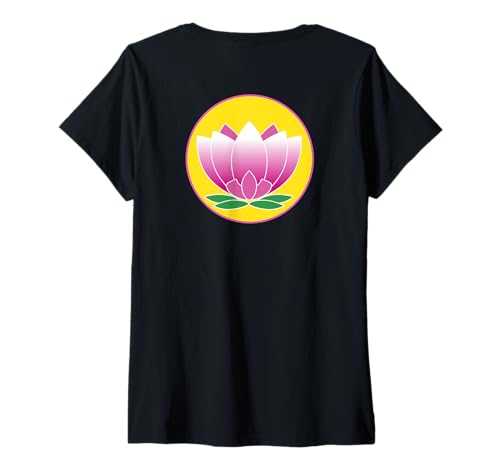 Damen Bunte Lotusblüte Yoga Spirit T-Shirt mit V-Ausschnitt Damen Bunte Lotusblüte Yoga Spirit T-Shirt mit V-Ausschnitt von Asia Spirit Designs