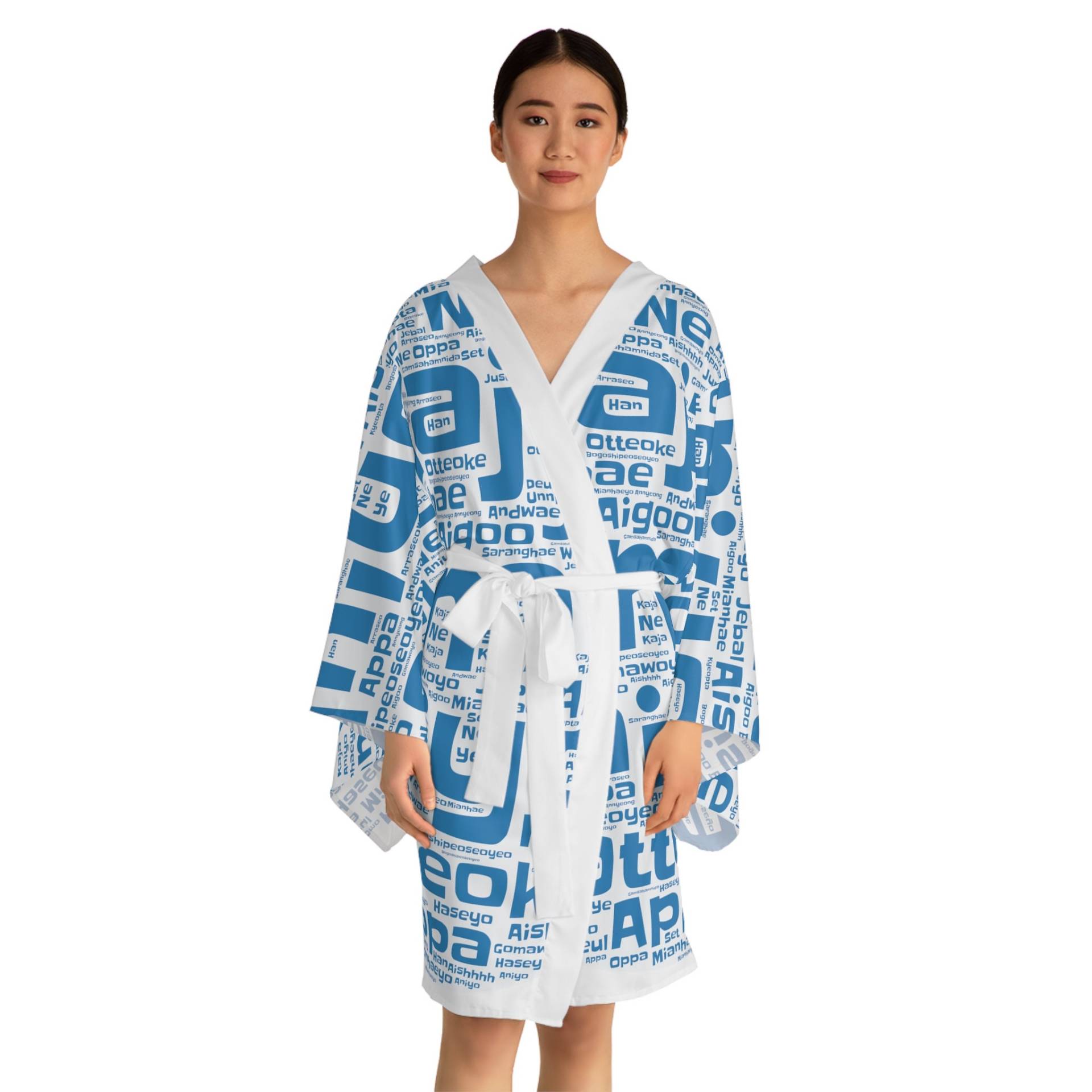 Kimono For K-Drama Lover, Favorite Phrases As Word Cloud On A Kimono, Great Gift Your Friend & Kdrama Lover, Lovely Runner Fan von AsiaSpirits