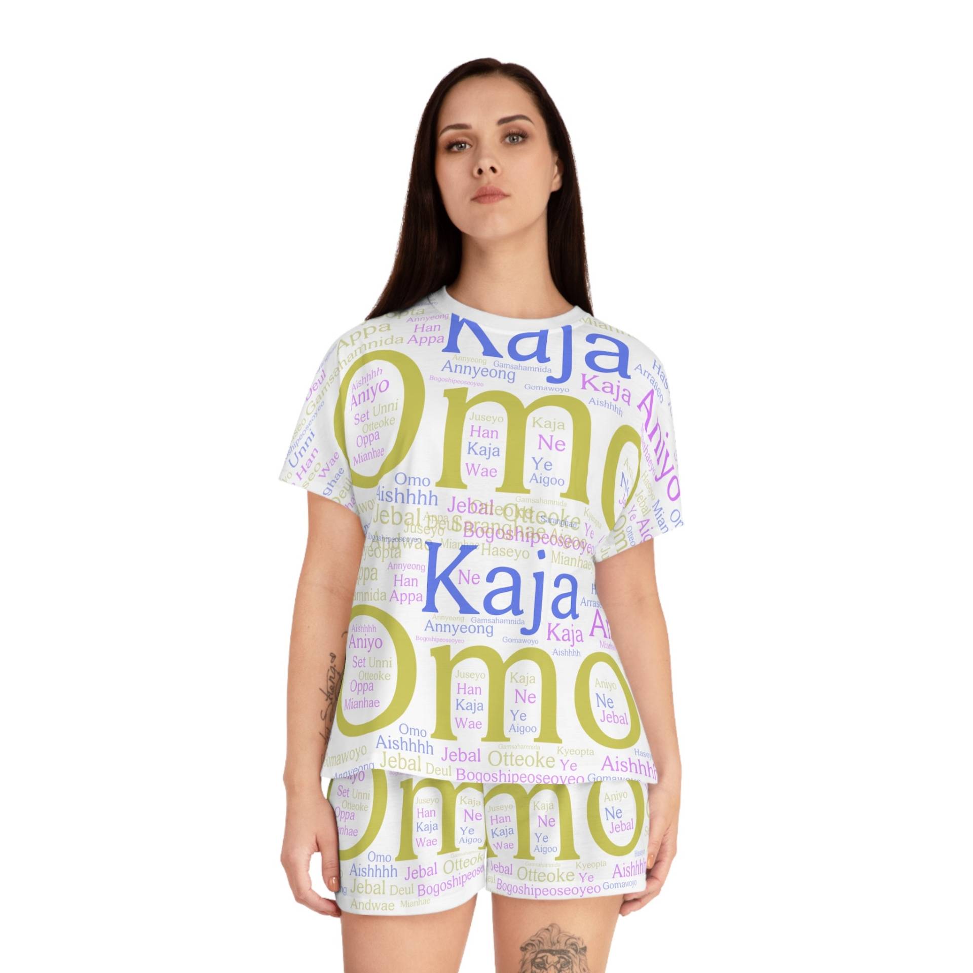 Pajama Set, K-Drama Quotes, Women's Pjs, Gift For Kdrama Fans, Lounge Wear, Cozy Nightwear von AsiaSpirits