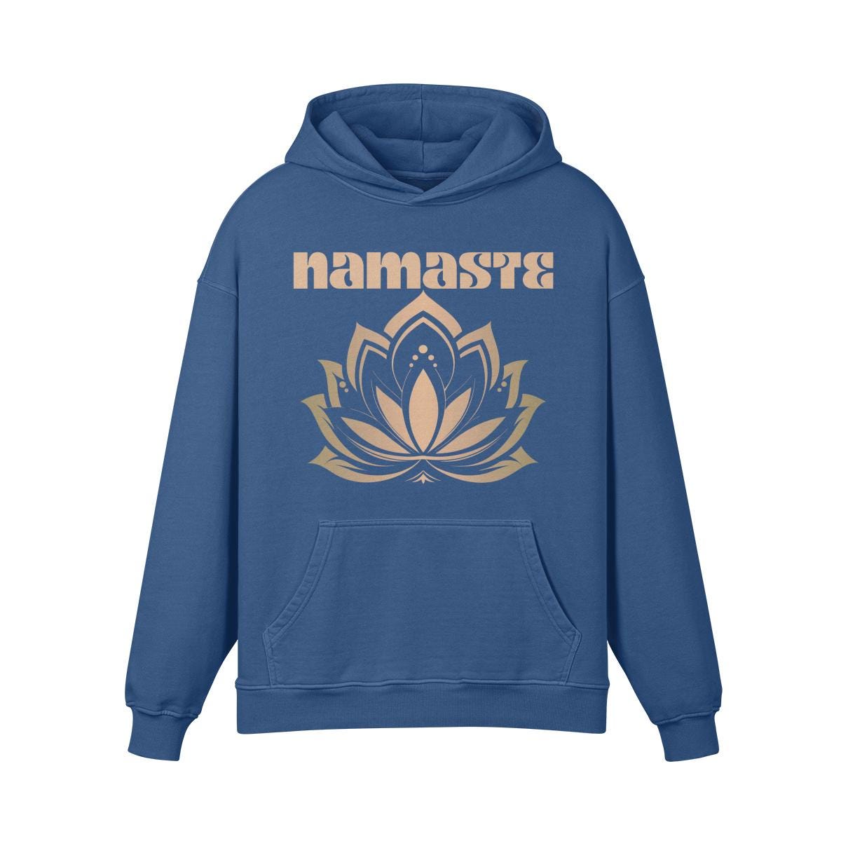 Premium Heavy Retro Hoodie Mit Namaste Print Für Frauen, Oversized Namaste Aufdruck, 100% Baumwolle Tolle Farben Und von AsiaSpirits