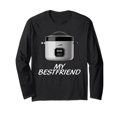 Lustiger Reiskocher My Bestfriend Humor Spruch Frauen Männer Witz Langarmshirt von Asian Food Lover Kitchen Appliance Joke Mother Mom