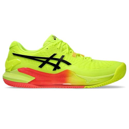 Asics Herren Gel-Resolution 9 Clay Paris Sneaker, Sicherheitsgelb Schwarz, 50.5 EU von Asics