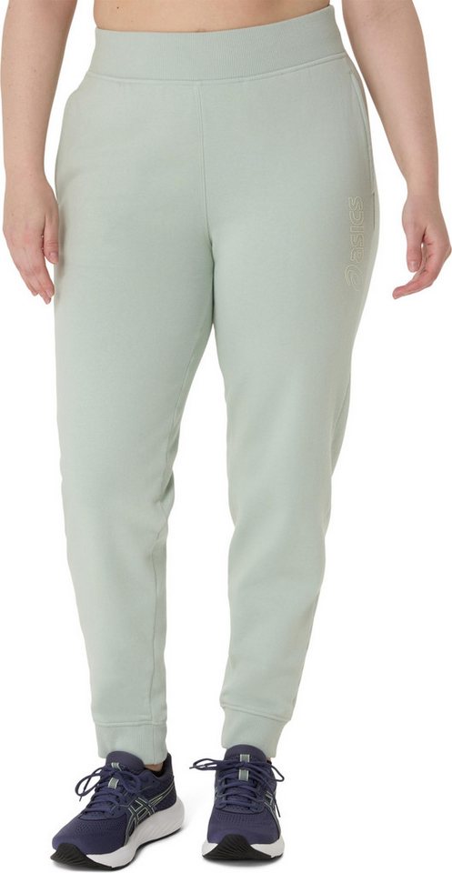 Asics Trainingshose ASICS LOGO SWEATPANT LICHEN ROCK von Asics