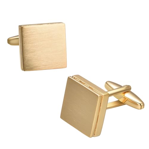 Asienice Personalisierte Manschettenknöpfe Herren Gold Quadrat Hemd Manschettenknöpfe Anzug Accessoires Herren von Asienice
