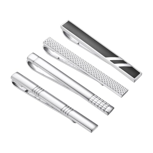 Asienice Silber krawattennadel personalisiert geschenk ehemann 4pcs krawatten set Business Stil von Asienice