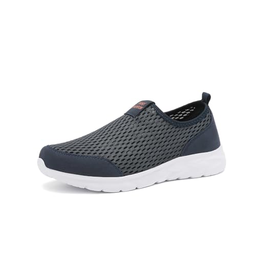 Asifn Atmungsaktive Sneaker Für Herren Leichte Bequeme Freizeit Und Fitnessschuhe rutschfeste Flache Outdoor Wanderschuhe Blau 44 EU von Asifn