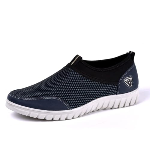 Asifn Bootsschuhe Herren Lässiger Bequemer Slip-On Sneaker Herren Für Leichte Wanderschuhe Flache Bootsschuhe modischer Outdoor-Sneaker（Blau,39 EU von Asifn