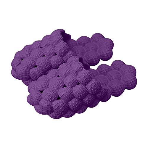 Asifn Bubble Slippers Männer und Frauen Hausschuhe Weich und Bequem Massage Sohle Lustig Anti-rutsch-lychee Hausschuhe Badezimmer Hausschuh（39/40 EU,Lila von Asifn