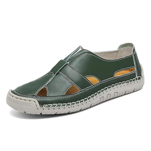 Asifn Damen Freizeitsandalen Für Draußen Leicht Mit Fußgewölbestütze Rutschfest Zum Sommerstrand Flache Weiche Wanderschuhe Grün 36 EU von Asifn