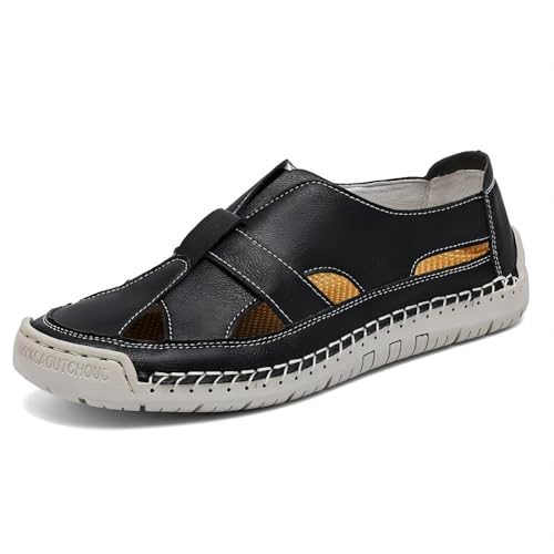 Asifn Damen Freizeitsandalen Für Draußen Leicht Mit Fußgewölbestütze Rutschfest Zum Sommerstrand Flache Weiche Wanderschuhe Schwarz 41 EU von Asifn