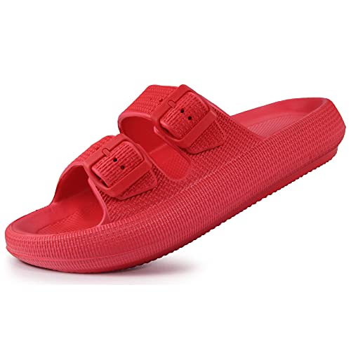 Asifn Damen Hausschuhe Herren Dusche Sandalen Strand weiche Unterseite Dicker Schaum Doppel Knopf verstellbare Outdoor Sportschuhe von Asifn