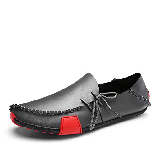 Asifn Herren Casual Driving Loafers Tide Leder Walking Mokassin Vintage Komfort Business Schuhe（39 EU,Schwarz von Asifn