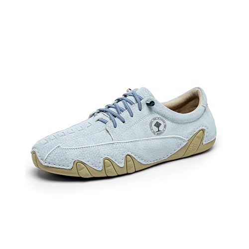 Asifn Herren Casual Driving Schuhe Leichtgewicht Leder Lace-Up Loafers Bequem rutschfest Atmungsaktiv Walking Sneakers Blau 50 EU Asifn Herren Casual Driving Schuhe Leichtgewicht Leder Lace-Up Loafers Bequem rutschfest Atmungsaktiv Walking Sneakers Blau 50 EU von Asifn