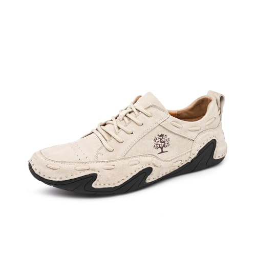 Asifn Herren-Freizeitschuhe Leichte Weiche Und Bequeme rutschfeste Slipper Schnürschuhe Retro Mode Anzugschuhe Weiß 39 EU von Asifn