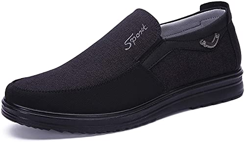 Asifn Herren Leder Fahrschuhe Casual Business Hausschuhe Atmungsaktive weiche Mokassins（Schwarz,46 EU von Asifn