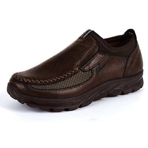 Asifn Herren Loafers Boot Nicht Rutschen auf Leder Turnschuhe Freizeitschuhe Braun Bequem Neue Chic Wildleder（40 EU,Braun von Asifn