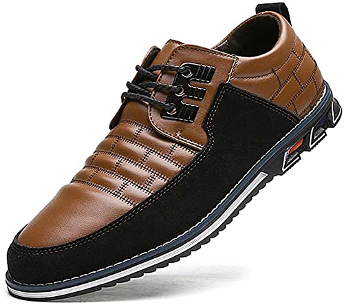Asifn Herren Mokassins Herren Halbschuhe Klassischer Anzugschuhe Loafer Slipper Rutsch Atmungsaktive Weiche Outdoor （Braun,47 EU von Asifn