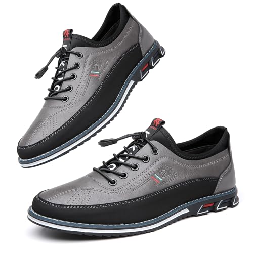 Asifn Herren Mokassins Herren Loafer Outdoor Halbschuhe Klassischer Anzugschuhe Slipper Rutsch Atmungsaktive Weiche Grau 48 EU von Asifn