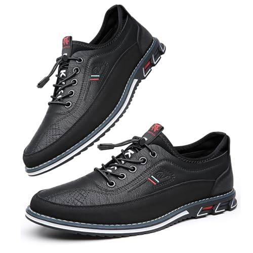Asifn Herren Mokassins Herren Loafer Outdoor Halbschuhe Klassischer Anzugschuhe Slipper Rutsch Atmungsaktive Weiche Schwarz 48 EU von Asifn
