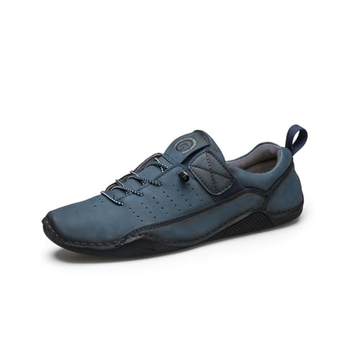 Asifn Herren Schnürschuhe Freizeitschuhe Leichtgewicht Walking Low Top Oxfords Bequeme Slip Resistant Driving Schuhe Blau 41 EU von Asifn