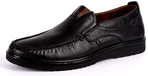 Asifn Loafers Herren Leder Fahrschuhe Mokassin Schuhe Aus Weichem Leder Komfort Business Hausschuhe Atmungsaktiv Weich Handmade（Schwarz,41 EU von Asifn