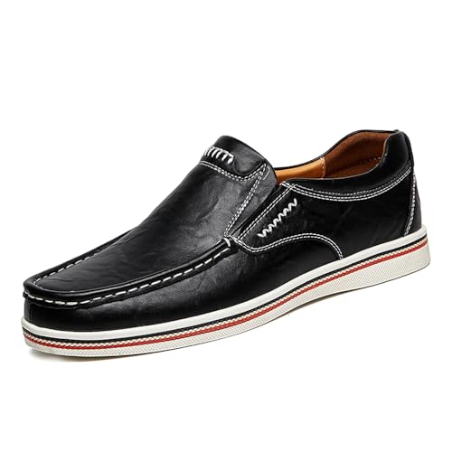 Asifn Männer Casual Driving Loafers Business Brogue Männer Komfort Schuhe Sport Walking Light Mokassin（Schwarz,41 EU von Asifn