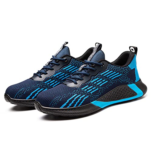 Asifn Männer und Frauen Arbeitsstahlzehenschuhe Leichte Verbundzehenschuhe Restaurant ölbeständig Blau 39 EU 9.65'' von Asifn