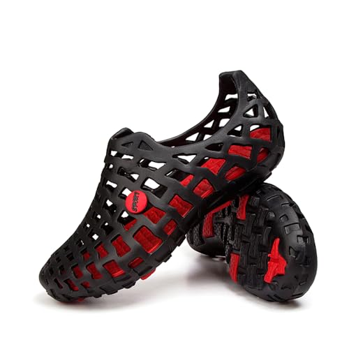 Asifn Wasser Schuhe Frauen Männer Sandalen Strand Schuhe Casual Strand Mesh Outdoor Sport Massage（Schwarz,45 EU von Asifn