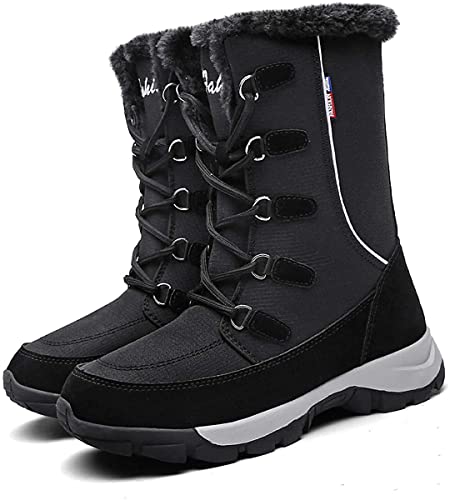 Damen Mid-Calf Schneestiefel Damen Winter Warmes Pelz Plüsch Leichte Stiefel Lady Widerstand Kalte Schuhe Memory Foam?42 EU,Black Damen Mid-Calf Schneestiefel Damen Winter Warmes Pelz Plüsch Leichte Stiefel Lady Widerstand Kalte Schuhe Memory Foam?42 EU,Black von Asifn