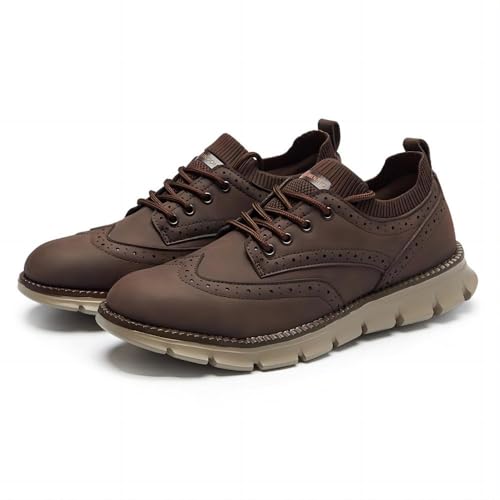 Herren Business Oxford Bequeme Leichte Leder Casual Walking Atmungsaktive Büro Flache rutschfeste Gepolsterte Schuhe Kaffee 40 EU Herren Business Oxford Bequeme Leichte Leder Casual Walking Atmungsaktive Büro Flache rutschfeste Gepolsterte Schuhe Kaffee 40 EU von Asifn
