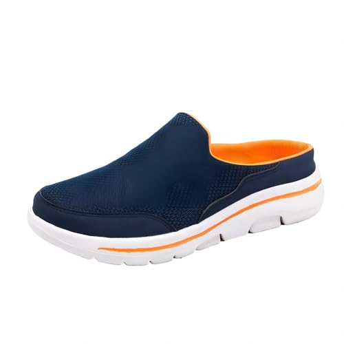 Herren Freizeitschuhe Aus Mesh Atmungsaktiv Und Bequem Slipper Zum Spazierengehen Pantoletten Clogs Blau 44 EU von Asifn