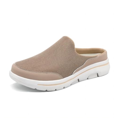 Herren Freizeitschuhe Aus Mesh Atmungsaktiv Und Bequem Slipper Zum Spazierengehen Pantoletten Clogs Braun 47 EU von Asifn