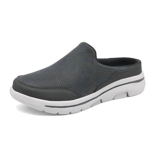 Herren Freizeitschuhe Aus Mesh Atmungsaktiv Und Bequem Slipper Zum Spazierengehen Pantoletten Clogs Grau 47 EU von Asifn