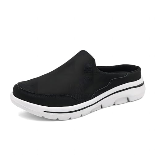 Herren Freizeitschuhe Aus Mesh Atmungsaktiv Und Bequem Slipper Zum Spazierengehen Pantoletten Clogs Schwarz 38 EU von Asifn