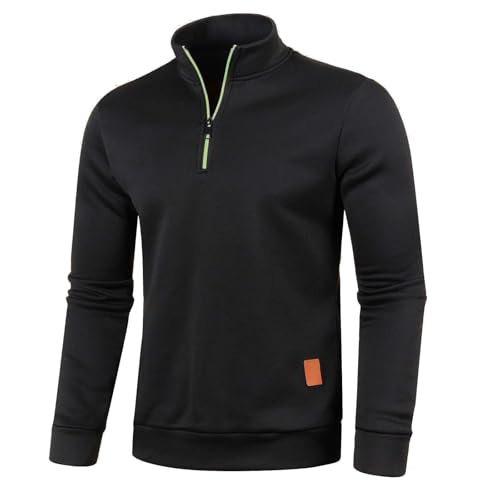 Asija Angebote des Tages Heute Rollkragenpullover Zip Pullover Strickpullover Winterpullover Turtleneck Sweater Pulli Arbeitspullover Warm Langarmshirt Regular Fit Fleecepullover Sweatshirt von Asija