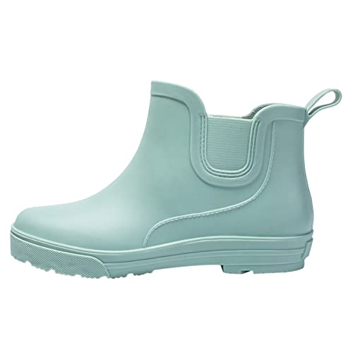 Asija Damen Gummistiefel Halbhoch Damen Gummistiefel Leichte Atmungsaktiv Hoch Regenschuhe Weitschaft Wasserdichter Rutschfeste Regenstiefel Kurz Barfuss Reitsportschuhe halbhoche Lang Barfuß von Asija