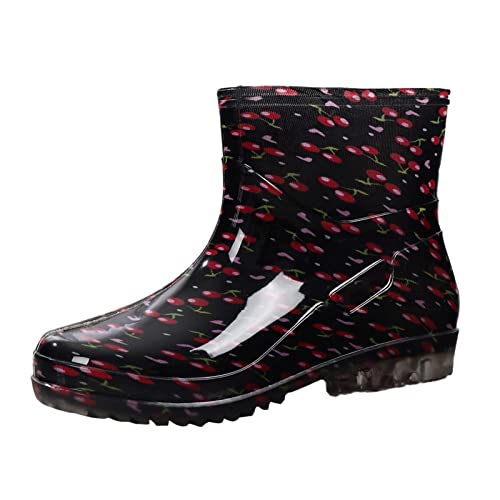 Asija Fahrrad Regenschuhe Gummistiefel Mädchen Damen Winter Wasserdicht Rain Stiefel Regenschuhe Flach Hoch Sommer Boots Regenstiefel Kurz Breite 38 Damenschuhe Gummistiefel Reitstiefel Damen von Asija